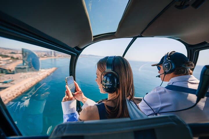 Barcelona: Helicopter, Boat Ride & Old Town Small Group (Max 8)