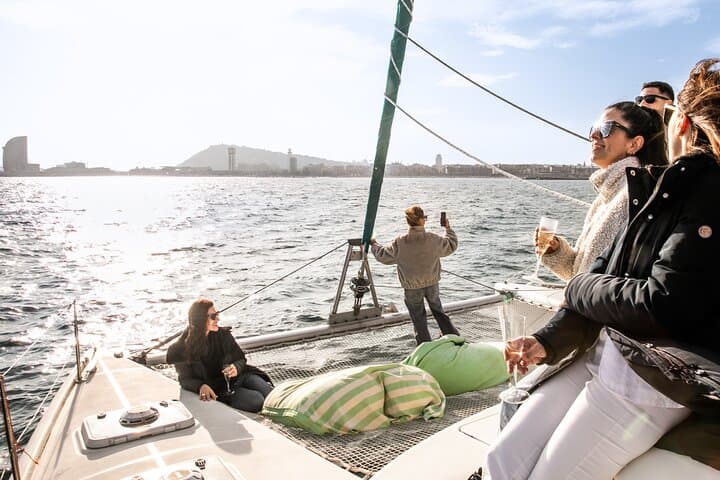 Barcelona Small Group Trip by Catamaran w Tapas, Cava and Sunset