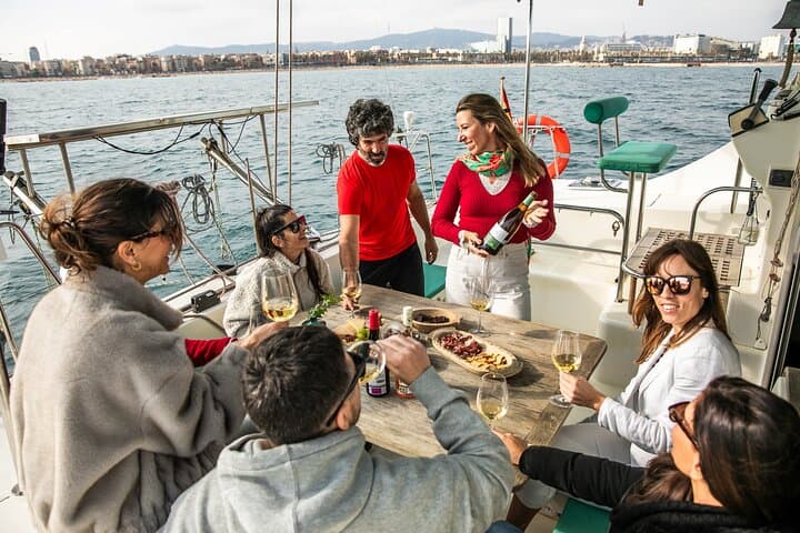 Barcelona Premium Wine Tasting & Tapas in Catamaran - Small Group