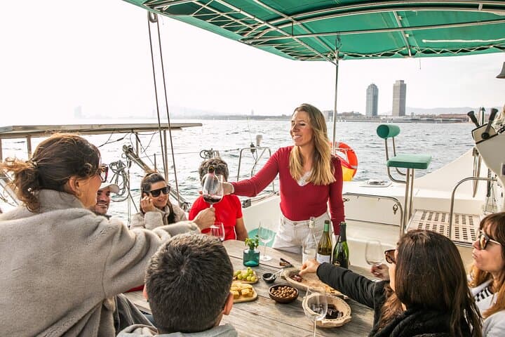 Barcelona Premium Wine Tasting & Tapas in Catamaran - Small Group
