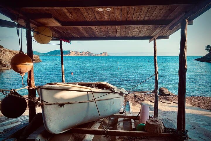 First stop: The breathtaking Sa Caleta Beach, known for its striking red cliffs and crystal-clear waters. This UNESCO-listed site is perfect for capturing stunning seaside photos.