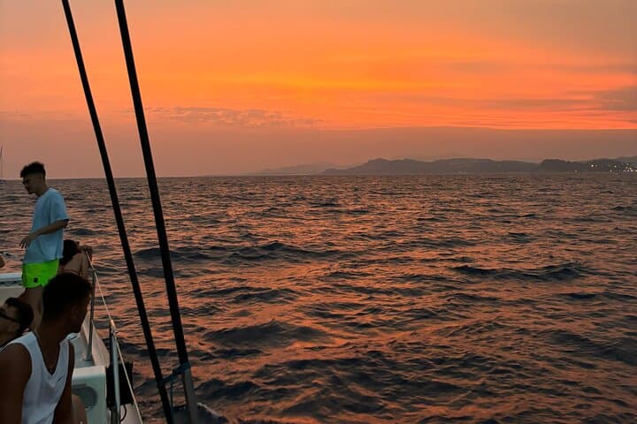Sunset from LLoret de Mar with DJ and drinks