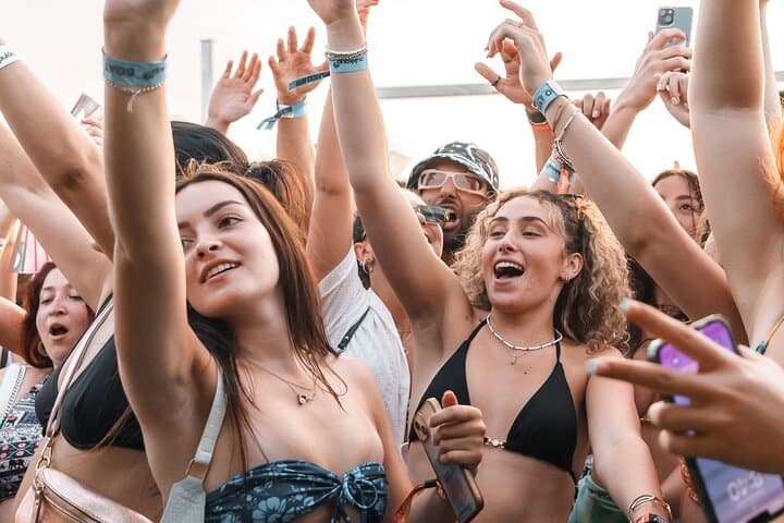 Ibiza Sunset Party Boat with Drinks Live Acts DJ and Dancers