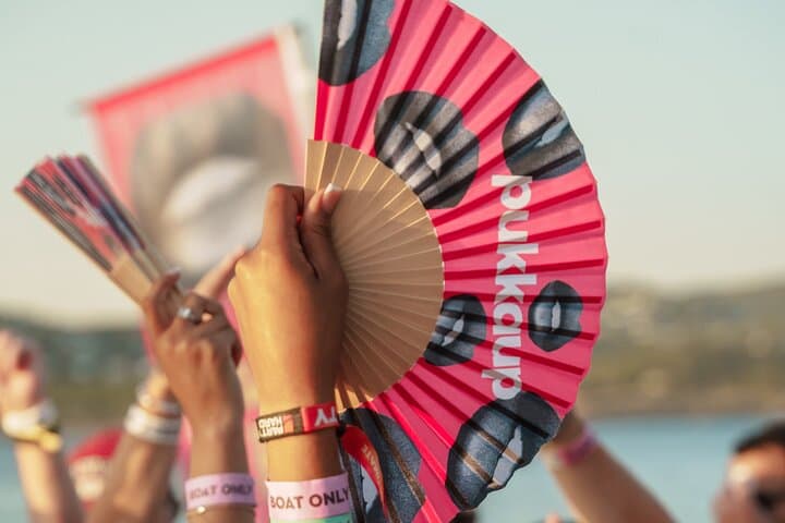 Ibiza Sunset Party Boat with Drinks Live Acts DJ and Dancers