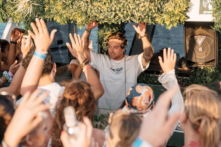 Ibiza Sunset Party Boat with Drinks Live Acts DJ and Dancers