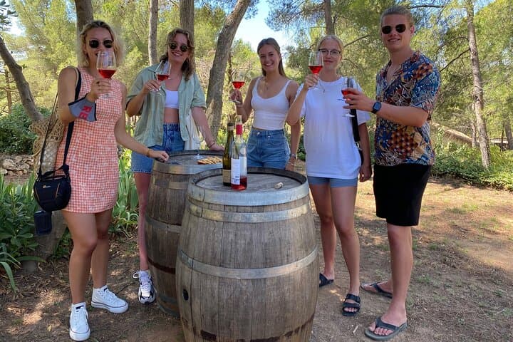 Wine tasting at a winery