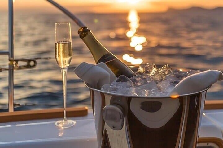 Sunset on board in Torrevieja with champagne included