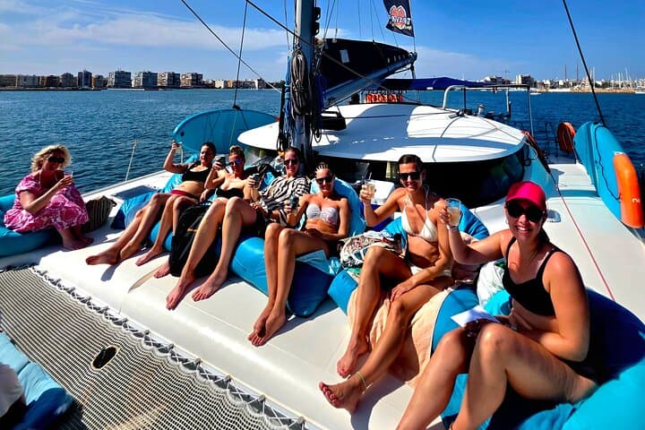 Our lovely catamaran with lovely people.