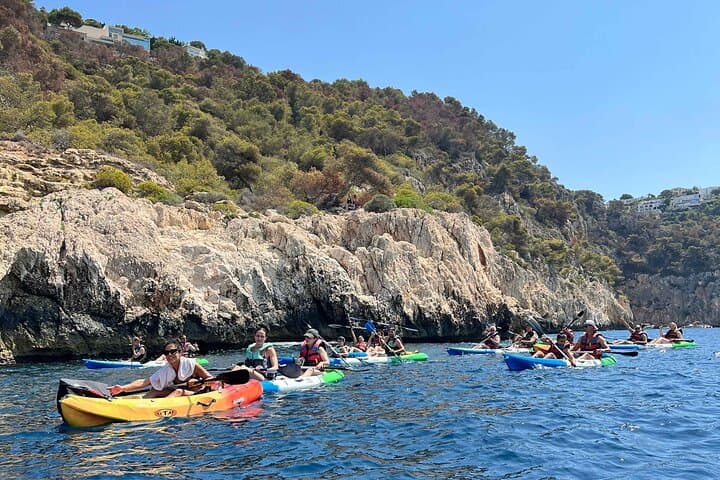 Kayak Granadella Guided Tour in its caves and Cala en Caló