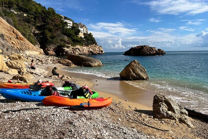 Kayak Granadella Guided Tour in its caves and Cala en Caló