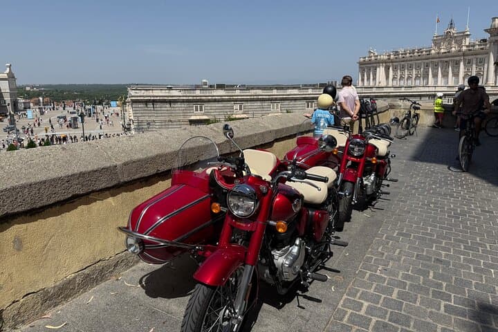 Madrid in Style: Half-Day Private Sidecar Tour with Tapas