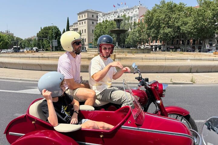 Madrid in Style: Half-Day Private Sidecar Tour with Tapas