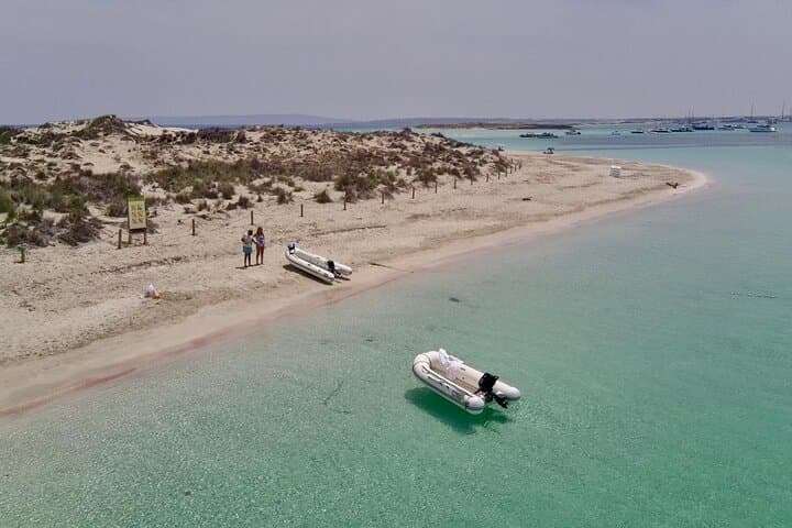 Sailing in Formentera, virgin and natural beaches