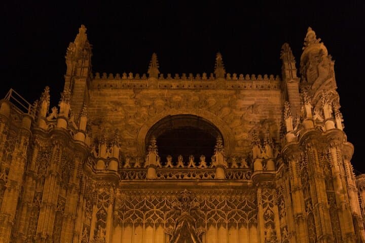 Detail of the pinnacles of Seville Cathedral
