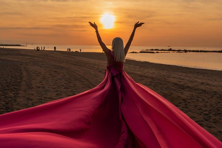 Barcelona Flying Dress photoshoot