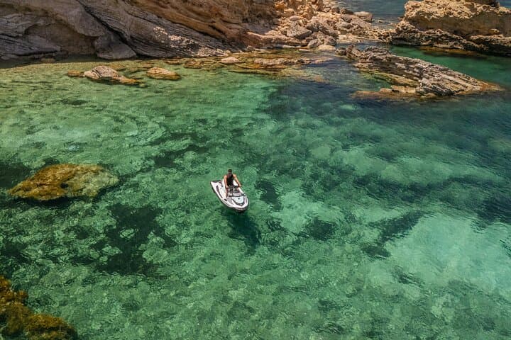 Excursion to Cala Salada by Jet Ski From San Antonio