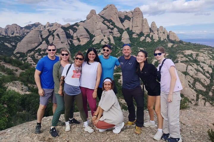 a group of hikers in Montserrat