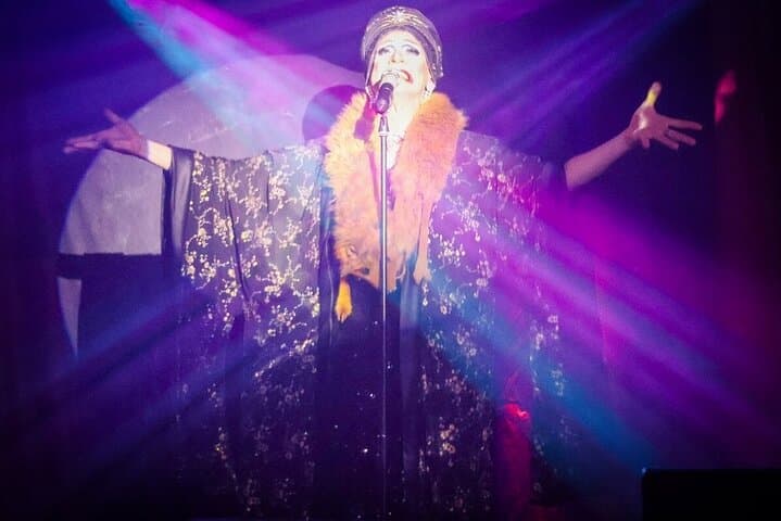 A West End principle performer belting out big songs. Including Shirley Bassey. Liza Minnelli. And ABBA.