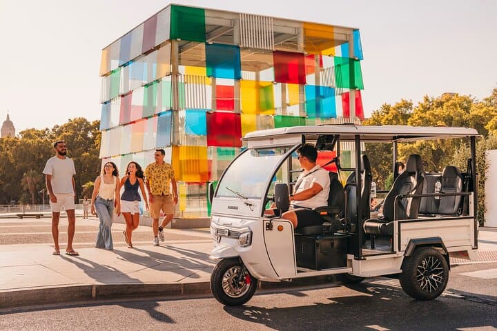 Malaga PRIVATE TOUR 1 hour throughout the city by Tuk and Flow