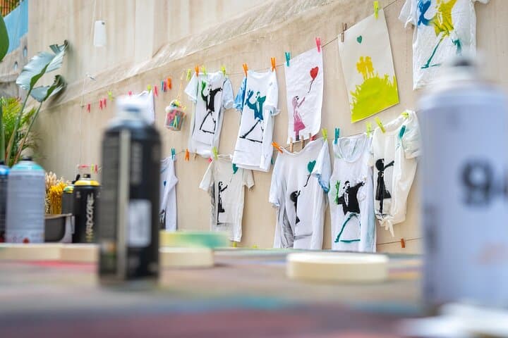 Museum Entrance with Stencil Art Workshop and Spray
