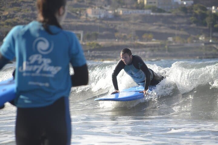 surf gran canaria first wave with a certified instructor.