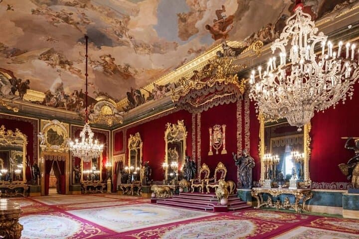 The State Rooms are furnished with many of the greatest treasures from the Royal Collection, including paintings by Van Dyck and Canaletto, sculpture by Canova, Sèvres porcelain