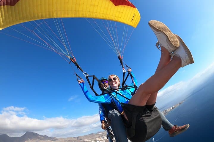 Paragliding and piloting.