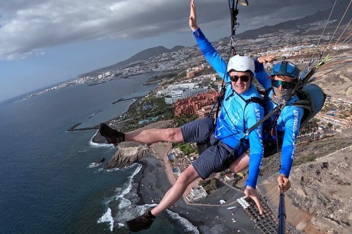 Paragliding high with adrenaline.