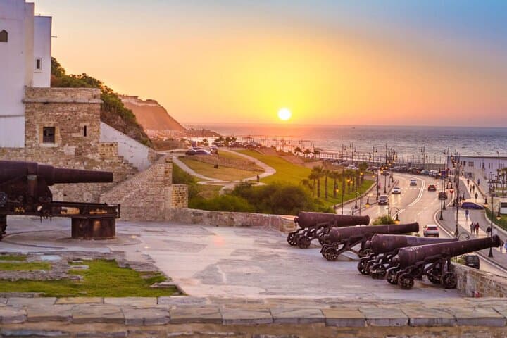 Witness a breathtaking sunset over Tangier. The perfect end to your exclusive, luxury day trip from Spain.