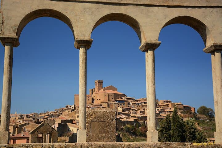 Olite Royal Palace and Ujue Monastery from Pamplona