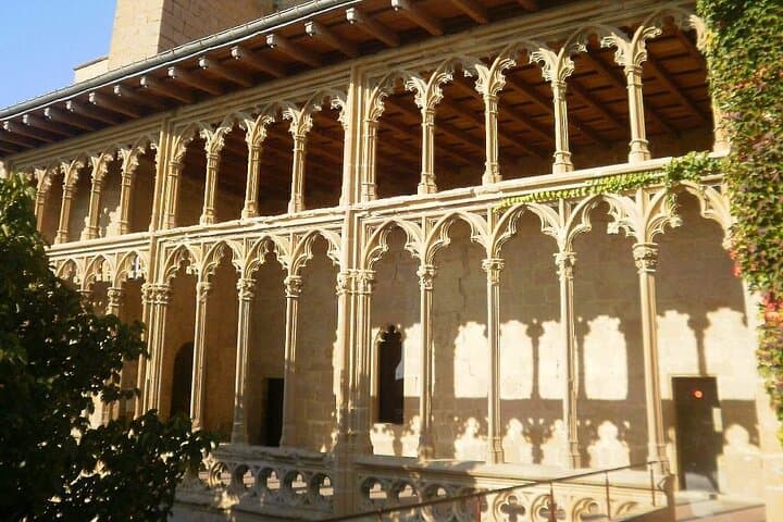 Olite Royal Palace and Ujue Monastery from Pamplona