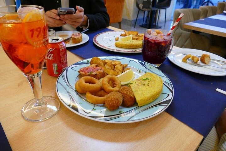 Savoring authentic Barcelona tapas during our guided e-bike tour — the perfect blend of culture, flavor, and adventure