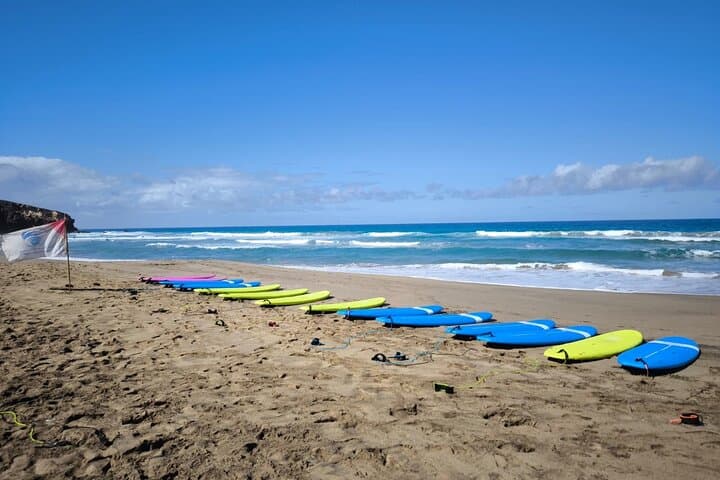 Learn to surf the most beautiful sandy beaches of Fuerteventura