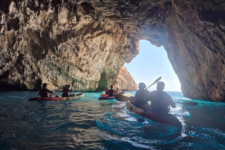 Kayak route through Cala Granadella