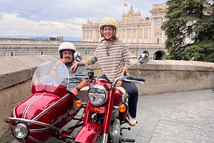 Madrid in Style: Half-Day Private Sidecar Tour with Tapas
