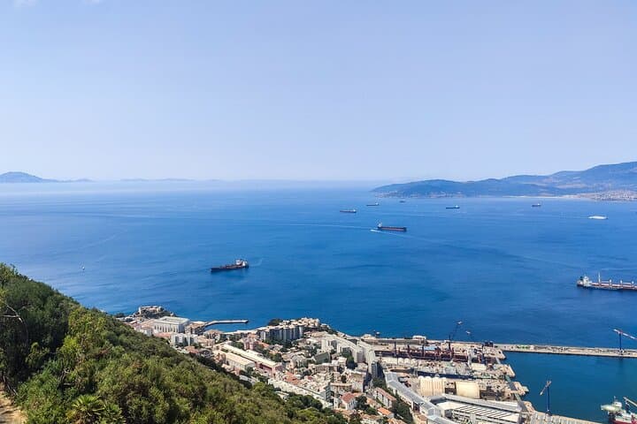 Africa on the left and Europe on the right