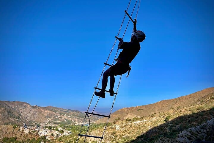Adventure of Via Ferrata in The Spider in the Sierra de Güéjar