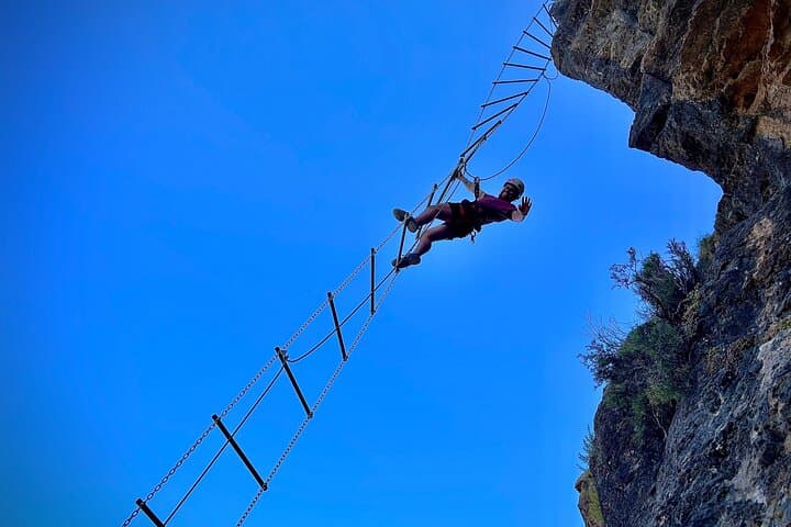 Adventure of Via Ferrata in The Spider in the Sierra de Güéjar