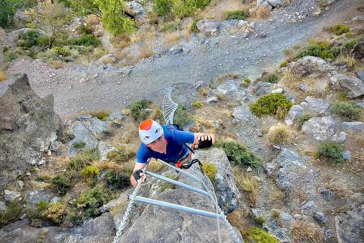 Adventure of Via Ferrata in The Spider in the Sierra de Güéjar
