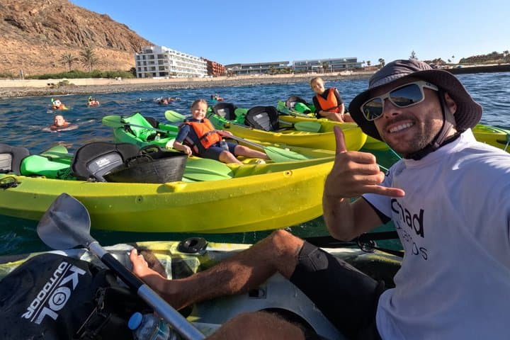 Guided kayaking and snorkeling adventure in Tenerife