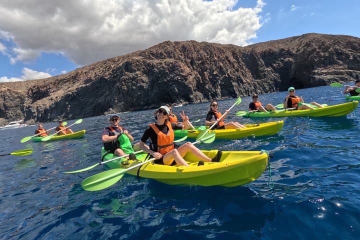 Guided kayaking and snorkeling adventure in Tenerife