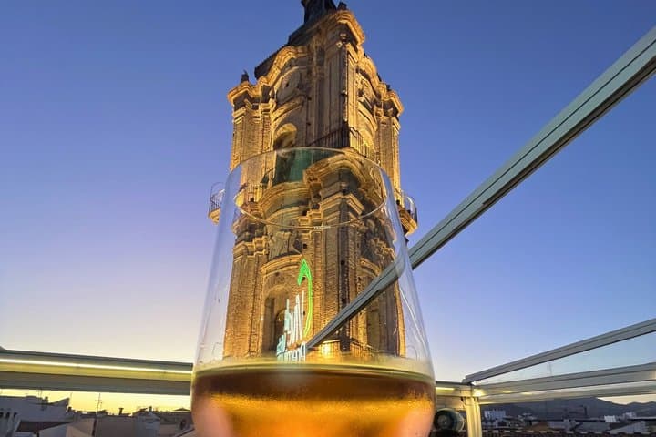 One of the three drinks included, enjoyed with views over Málaga’s historic center.