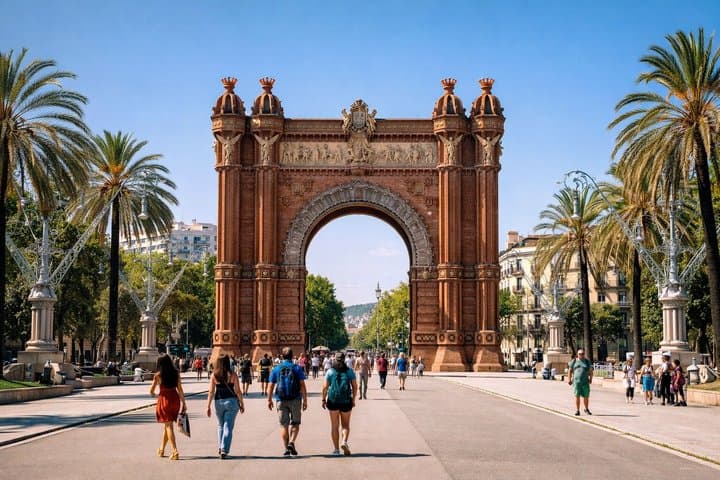 Starting point at Arc de Triomf