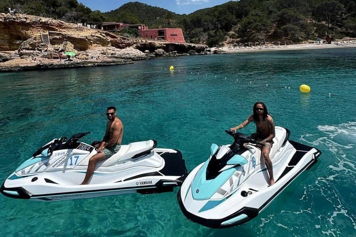 Jet Ski tour to Cala Salada from San Antonio
