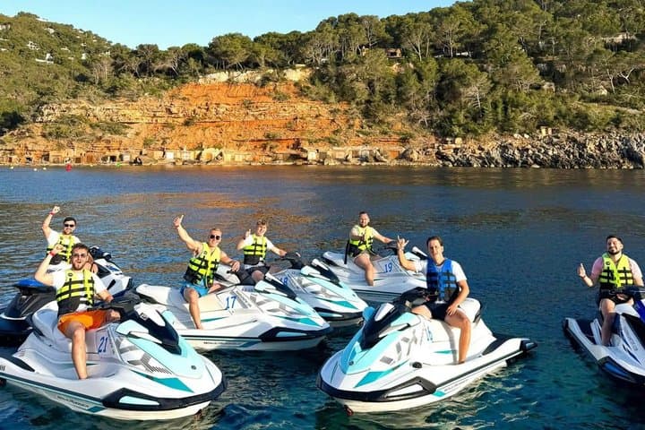 Jet Ski tour to Cala Salada from San Antonio