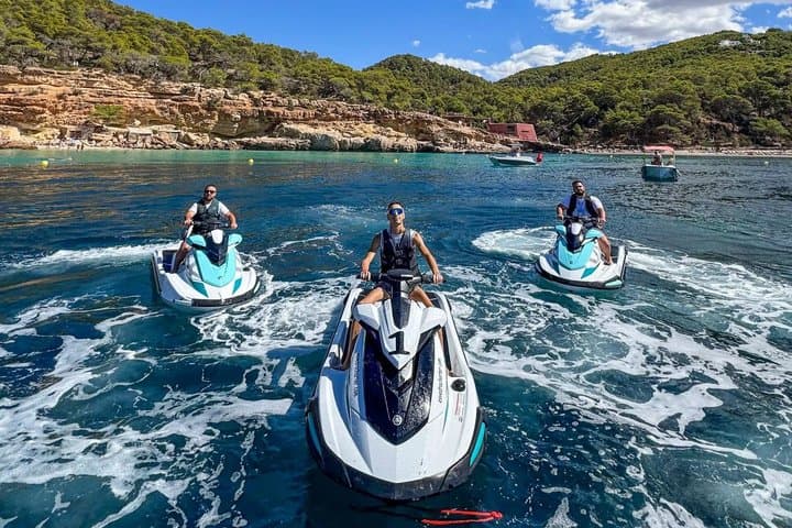 Jet Ski tour to Cala Salada from San Antonio