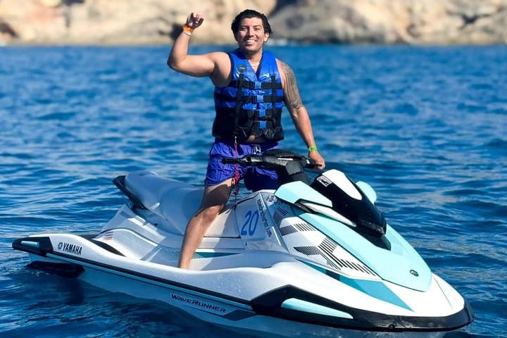 jet skis to Cala D'albarca, north of Ibiza