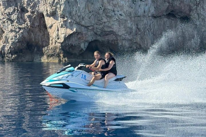 jet skis to Cala D'albarca, north of Ibiza