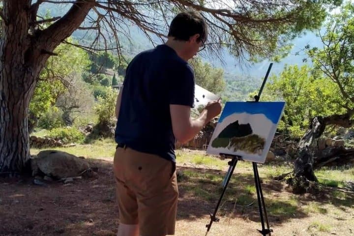 Paint outdoors in Deià by the sea