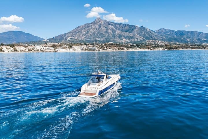Golden Sunset on Luxury Yacht from PUERTO BANÚS, Marbella